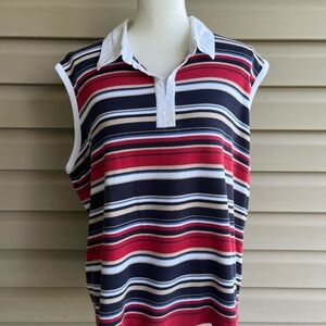 •CJ Banks• Sleeveless Collared Knit Top - Size 3X